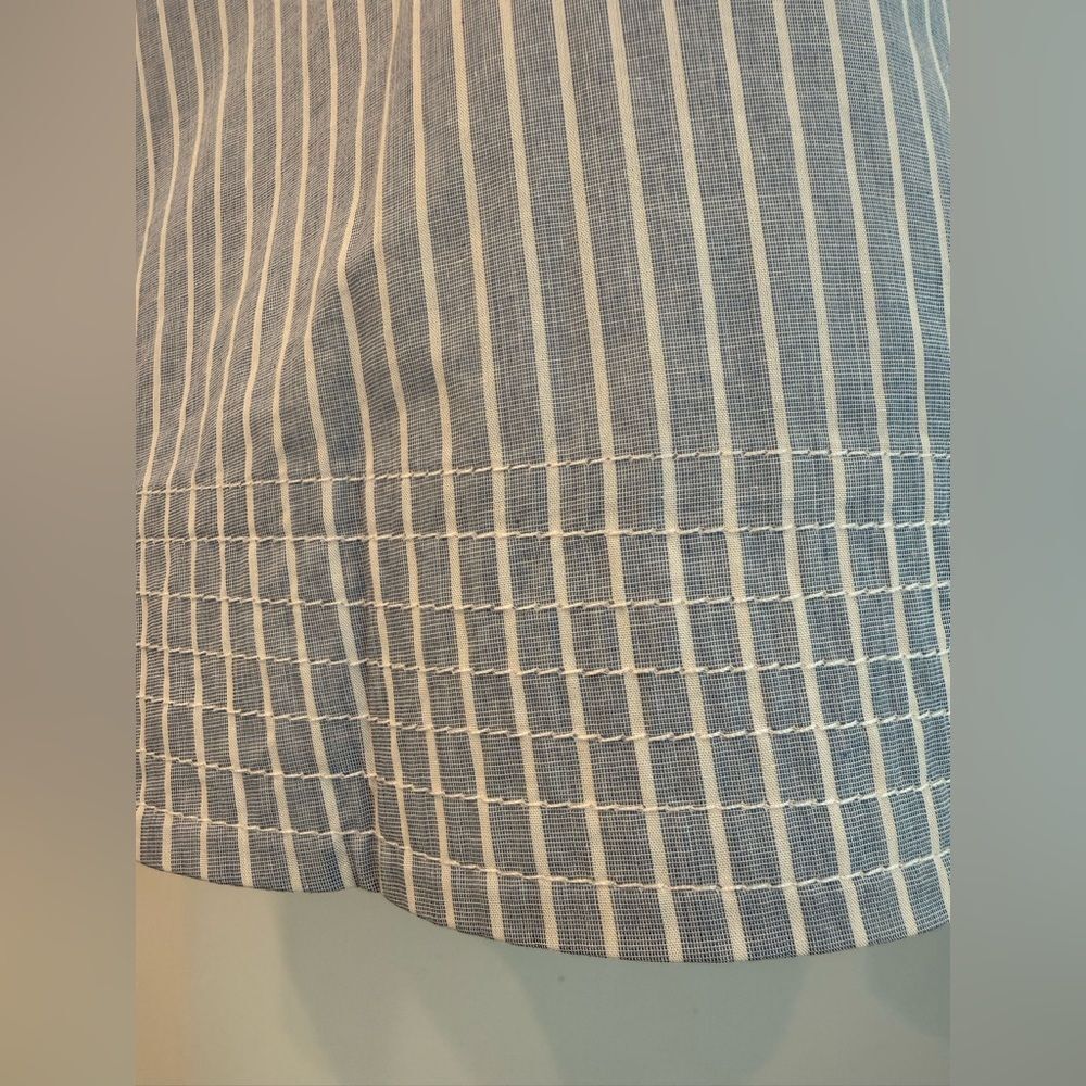 ZIMMERMANN Light Blue Striped Long Sleeve Utility Midi Dress, size 0 - Picture 15 of 16